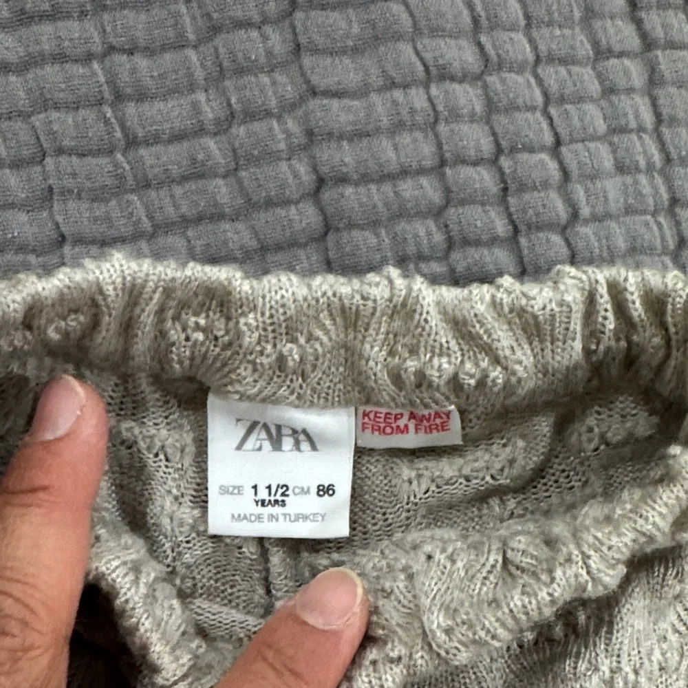 Zara Cozy Textured Knit girl’s Set - Light Beige